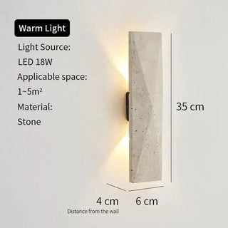 Travertine Stone Wall Light – Natural Stone Wall Sconce-Wall Lights