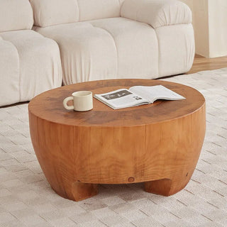 Tree Trunk Solid Wood Coffee Table-Coffee Table