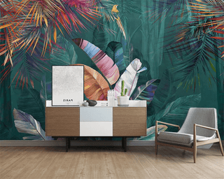 Tropical Jungle Wallpaper Mural – Transform your Space-Flower & Leaf Wallpaper