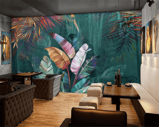 Tropical Jungle Wallpaper Mural – Transform your Space-Flower & Leaf Wallpaper