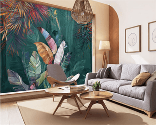 Tropical Jungle Wallpaper Mural – Transform your Space-Flower & Leaf Wallpaper