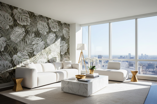 Tropical Leaves Ambush Wallpaper Mural