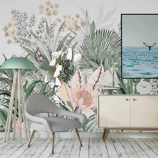 Tropical Plants Rainforest Palm Leaves Wallpaper Mural-Flower & Leaf Wallpaper