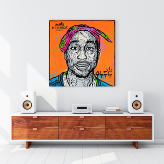 TuPac Graffiti Canvas Wall Art - Gift for Music Lovers-TuPac Wall Art