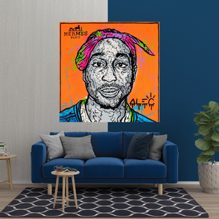TuPac Graffiti Canvas Wall Art - Gift for Music Lovers-TuPac Wall Art