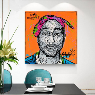 TuPac Graffiti Canvas Wall Art - Gift for Music Lovers-TuPac Wall Art