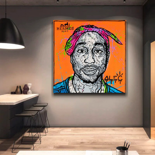 TuPac Graffiti Canvas Wall Art - Gift for Music Lovers-TuPac Wall Art