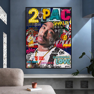 TuPac Singer Rapper Canvas Wall Art-TuPac Wall Art