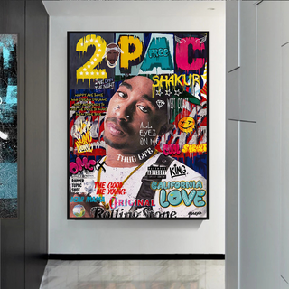 TuPac Singer Rapper Canvas Wall Art-TuPac Wall Art