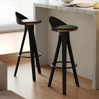 GraffitiWallArt-Wabi Sabi Bar Chair for Kitchen Counter – Beech Wood Seat