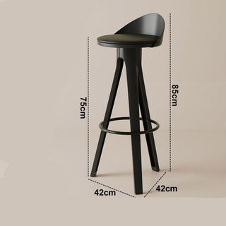 GraffitiWallArt-Wabi Sabi Bar Chair for Kitchen Counter – Beech Wood Seat