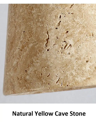 Wabi-Sabi Natural Stone Hanging Wall Light – Downward Iron-Wall Lights