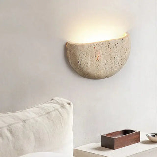 Wabi Sabi Natural Stone Wall Sconce Light-Wall Lights