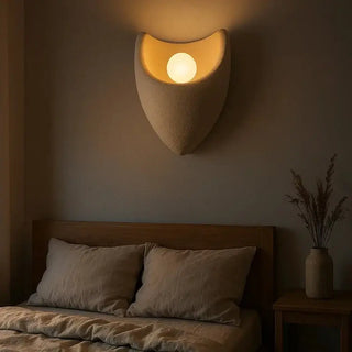 Wabi-Sabi Resin Wall Lamp – Bedside Reading Light-Wall Lights