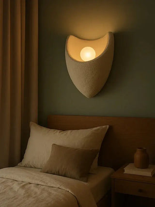 Wabi-Sabi Resin Wall Lamp – Bedside Reading Light-Wall Lights