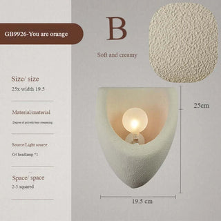 Wabi-Sabi Resin Wall Lamp – Bedside Reading Light-Wall Lights