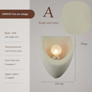 Wabi-Sabi Resin Wall Lamp – Bedside Reading Light-Wall Lights