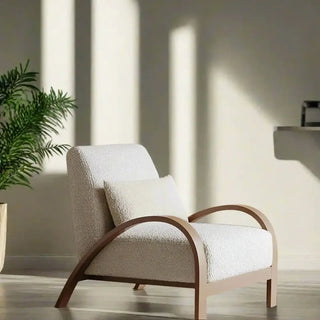 Wabi-Sabi Retro Lounge Arm Chair – Solid Metal Frame