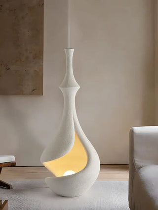 Wabi Sabi Style Retro Artistic Floor Lamp – E27 Base, Nickel Finish-Lamps