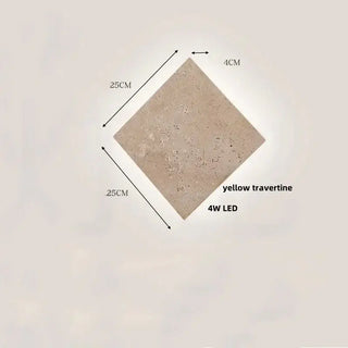 Wabi-Sabi Travertine LED Wall Light – Natural Stone Wall Sconce