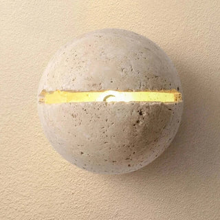 Wabi-Sabi Travertine LED Wall Light – Natural Stone Wall Sconce