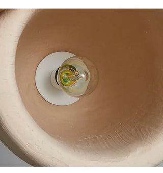 Wabi-Sabi Travertine Pendant Chandelier – E27 LED Cord Light in White &amp; Beige