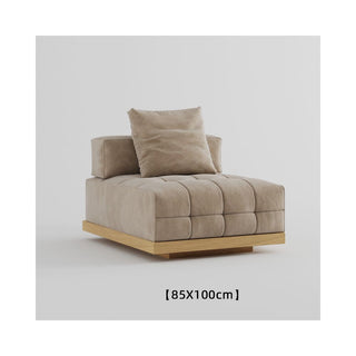 GraffitiWallArt-Wabi Sabi Walnut Cloud Floor Accent Sofa – Dark & Light Walnut Wood