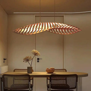 Wabi Sabi Wood Art Fish Bone Pendant Chandelier-Kitchen Island