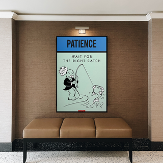 Wait for the Right Catch: Monopoly Canvas Wall Art-Wall Posters
