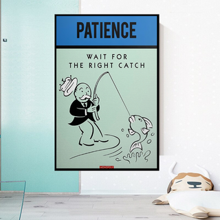 Wait for the Right Catch: Monopoly Canvas Wall Art-Wall Posters