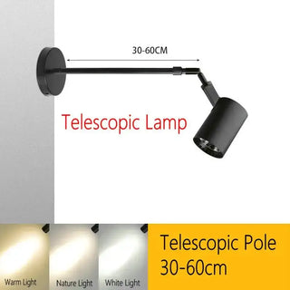 Wall Art LED Long Arm Extendable Telescopic Wall Light-Wall Lights
