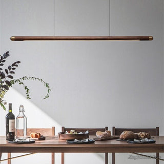 Walnut Hanging Light: Unique and Stylish Lighting Solution-Kitchen Island