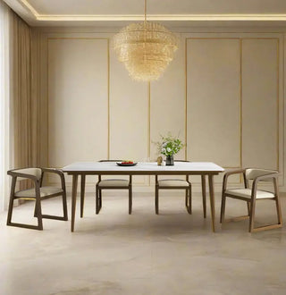 Walnut Wood Full Comfort Dining Chairs – Brown and Black Finishes