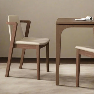 Walnut Wood Low Arch Dining Chairs – Light, Brown & Black Finishes