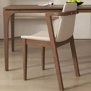 Walnut Wood Low Arch Dining Chairs – Light, Brown & Black Finishes