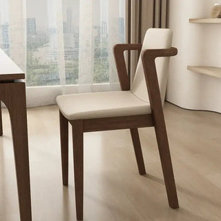 Walnut Wood Low Arch Dining Chairs – Light, Brown & Black Finishes