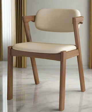 Walnut Wood Zig Zag Dining Chairs – Modern Design