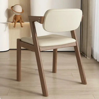 Walnut Wood Zig Zag Dining Chairs – Modern Design