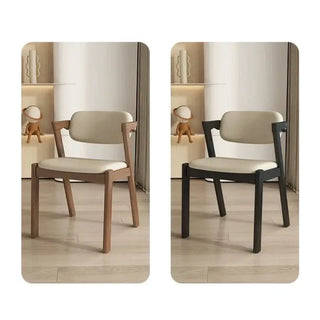 Walnut Wood Zig Zag Dining Chairs – Modern Design