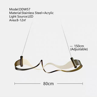 Wave Chandelier: Stylish Lighting for Any Space-Kitchen Island