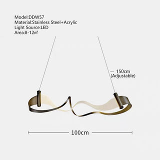 Wave Chandelier: Stylish Lighting for Any Space-Kitchen Island