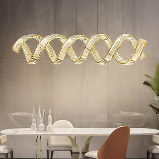 Wave Crystal Pendant Light: Enhance Your Space-Kitchen Island