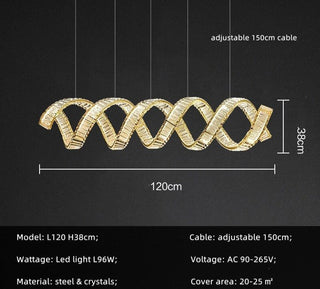 Wave Crystal Pendant Light: Enhance Your Space-Kitchen Island