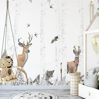 Whimsical Woodland Wonders Wallpaper-Kids Room Wallpaper
