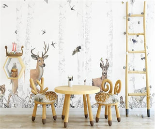 Whimsical Woodland Wonders Wallpaper-Kids Room Wallpaper