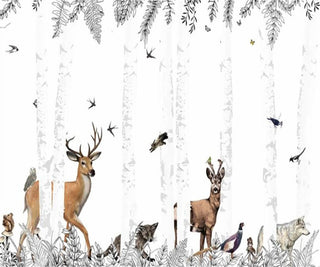 Whimsical Woodland Wonders Wallpaper-Kids Room Wallpaper