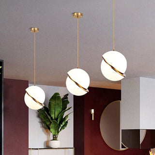 White Glass Ball Bubble LED Pendant Lights - Modern Style-Pendant Lights