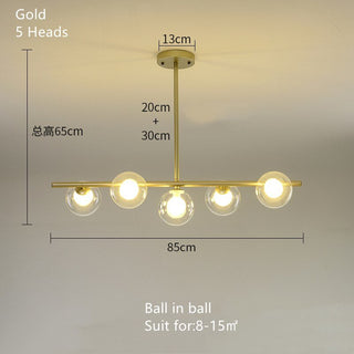 White Glass Ball Chandelier - Stunning Lighting Fixture-Kitchen Island