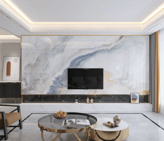 White Sea Stone Design - Marble Wallpaper Murals-Marble Design Wallpaper