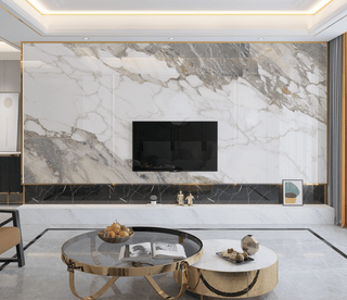 White Smoke Stone - Marble Wallpaper Murals-Marble Design Wallpaper